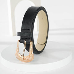 Women's Pu Leather Belt with Pin Buckle Decoration