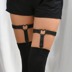 Adjustable Heart Leg Garter Elastic Gothic Thigh Garter