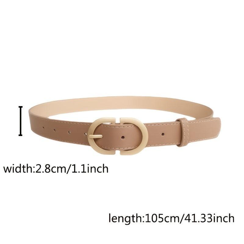 Women Leather Belt For Jeans Pants Dress Waist Belt With Golden Buckle