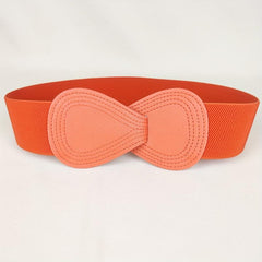 Elastic Wide Belt 8-shaped Faux Leather Belt Dress Skirt Decoration