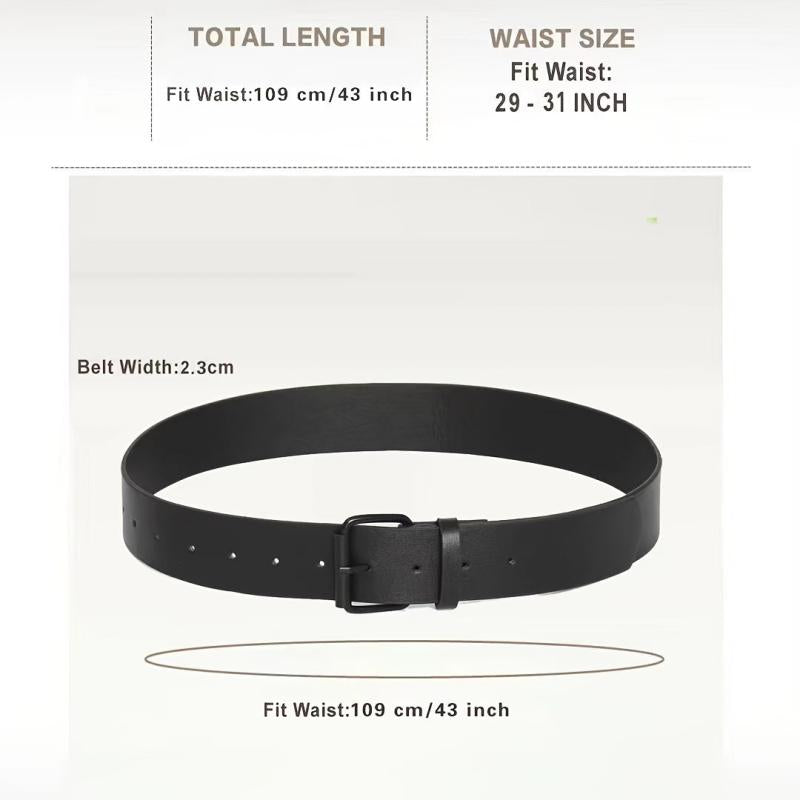 Unisex Vintage Leather Belt for Jeans Casual Wear