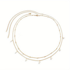Double Layer Crystal Beads Tassel Waist Chain Belly Chain