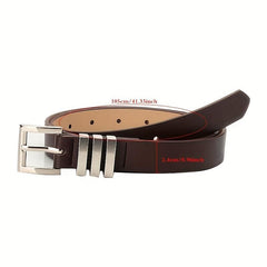 Square Pin Buckle PU Belt Women Dress Jeans Casual Belt