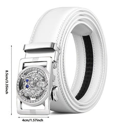 Wide Double Auto Buckle Belt High Ceinture Homme