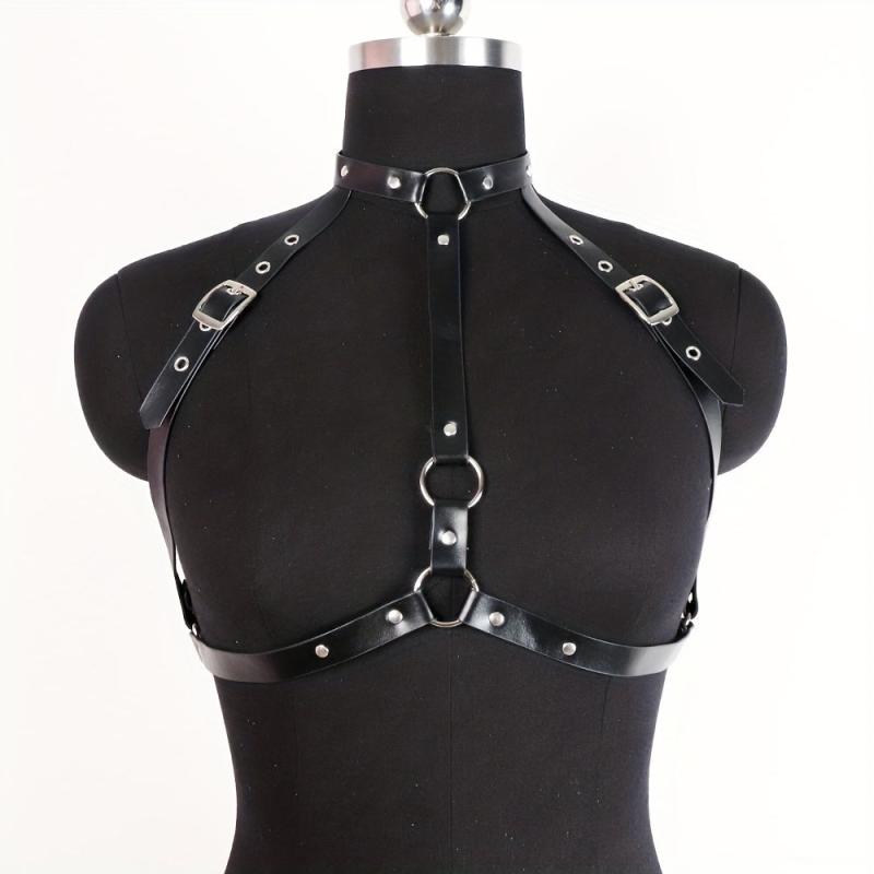 Gothic Hollow Out Harness Belt Rivet Caged Bra Chest Harness
