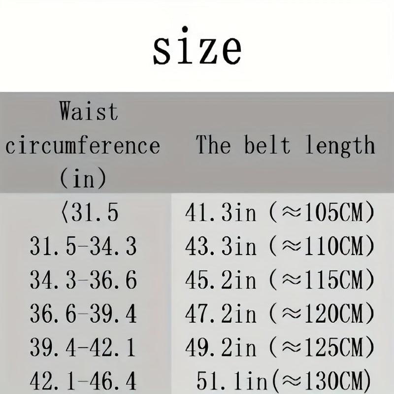 Classic Leather Men's Belt 46in Double Layer Perforated Needle Buckle