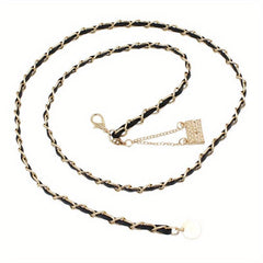 Golden Chain Tassel Waist Belt for Women Dress Girdle