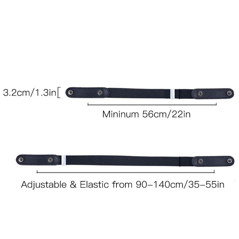Women's No Buckle Invisible Stretch Belt Adjustable Elastic Buckle