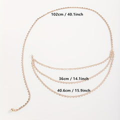 Golden Heart Hollow Out Chain Belt Dress Girdle Women Accessories