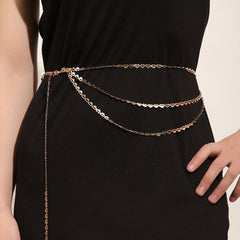 Golden Heart Hollow Out Chain Belt Dress Girdle Women Accessories