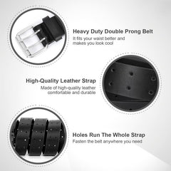 Men's Double Claw Leather Casual Alloy Belt