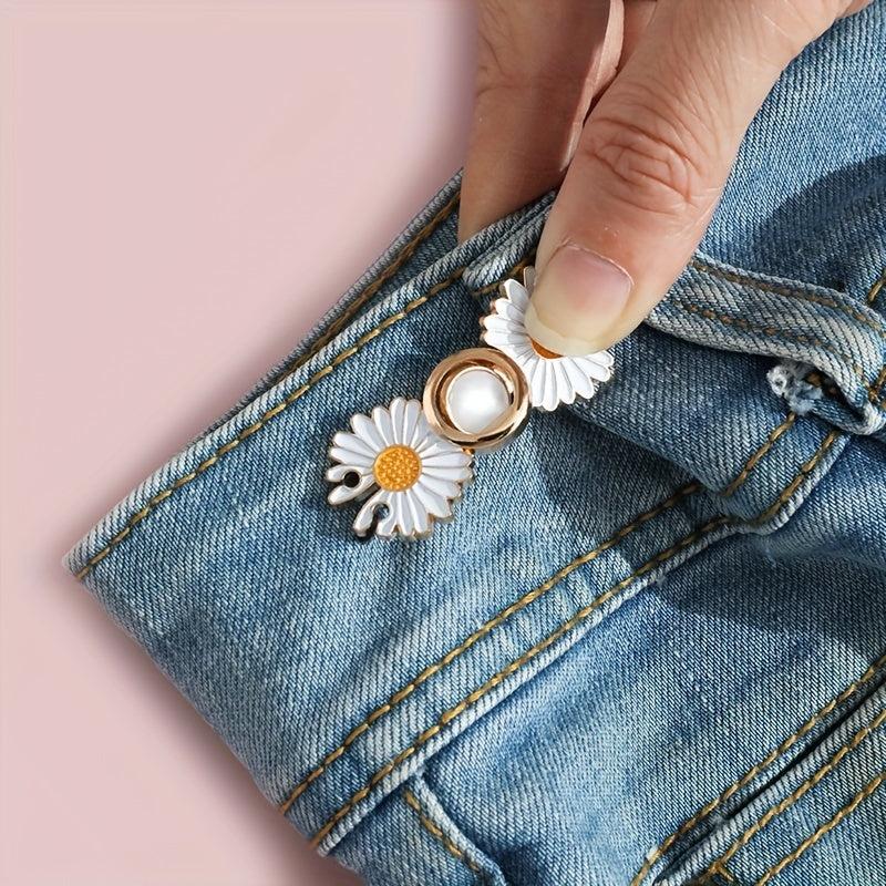 Adjustable Waist Tightener Buckle Chrysanthemum Clip