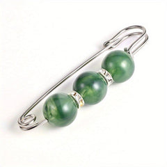 Vintage Faux Pearl Metal Brooch Pin