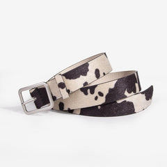 Cow Printed Pu Waist Belt Women Cow Belt Cowboy Bull Waistband