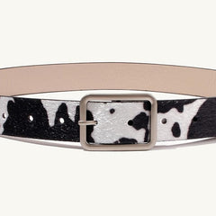 Cow Printed Pu Waist Belt Women Cow Belt Cowboy Bull Waistband