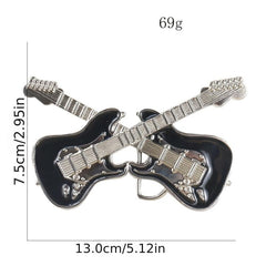 Rock Music Guitar Belt Buckle for Jeans