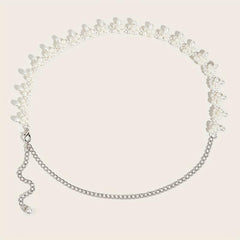 Faux Pearl Waist Chain Belly Chain Decorative Girdle For Women