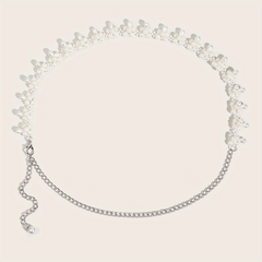 Faux Pearl Waist Chain Belly Chain Decorative Girdle For Women
