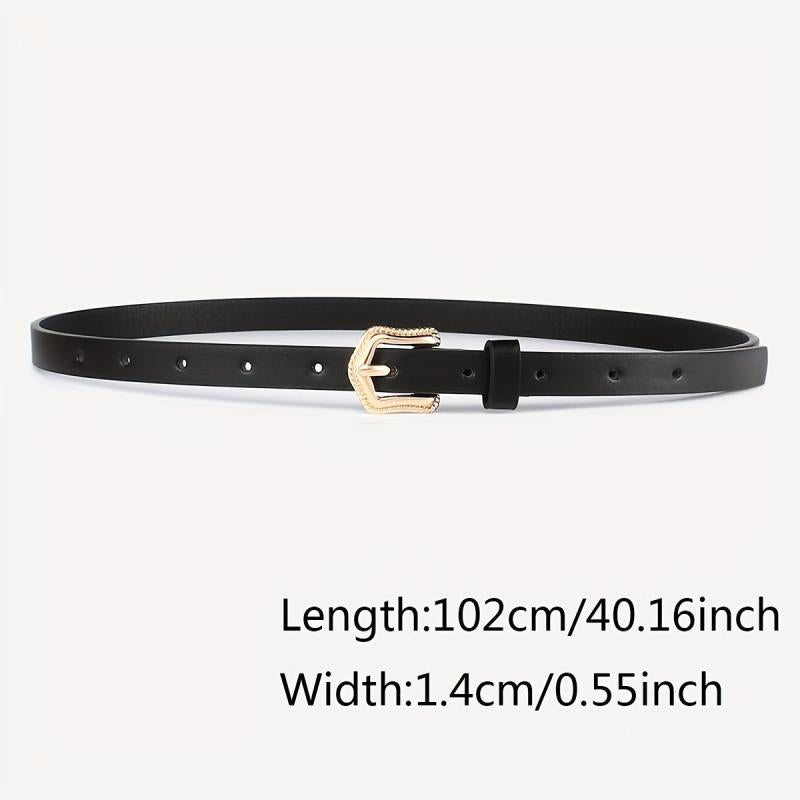3pcs Golden Arrow Buckle Belt PU Leather Waist Belt for Women