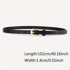 3pcs Golden Arrow Buckle Belt PU Leather Waist Belt for Women