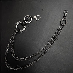 Spiked Retro Circle Waist Chain for Men and Women