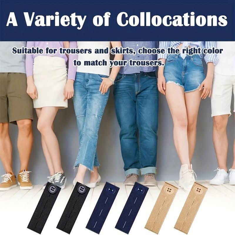 Elastic Waist Extenders for Jeans Pants Button Extender