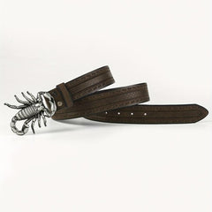 Men's Scorpion Buckle Belt for Jeans Comfortable Fit