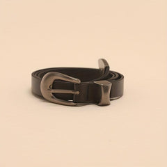 Vintage Oval Buckle PU Belt Hip Hop Women Men