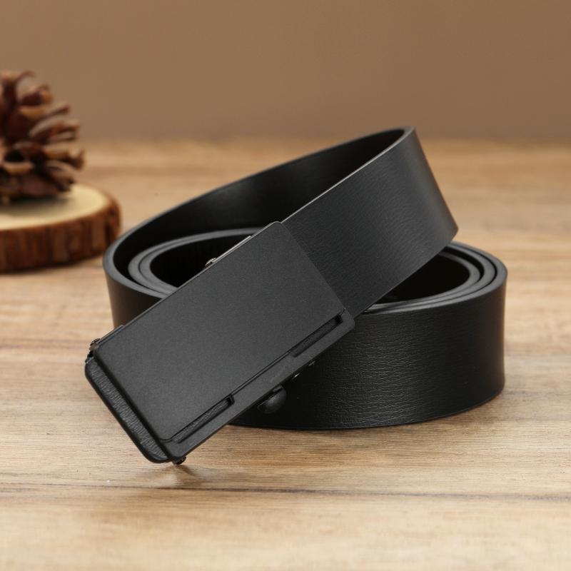 Vintage Leather Belt with Automatic Buckle
