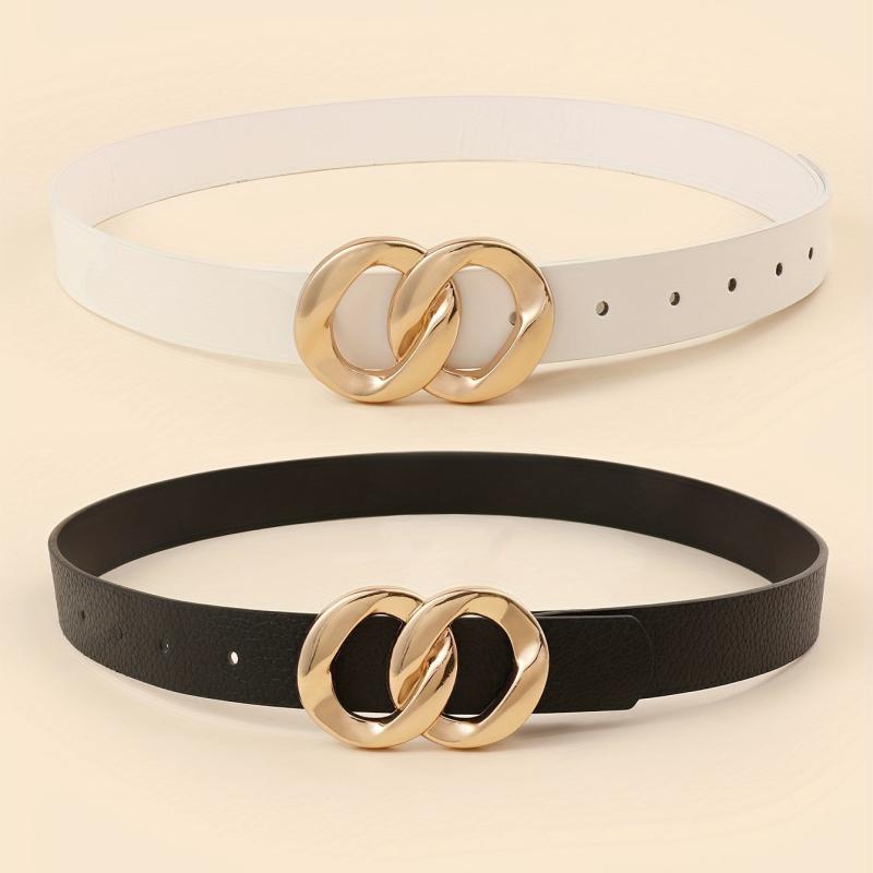 8 Shaped Buckle Belt Set - Women's Casual & Classic Belt for Dress and Pants