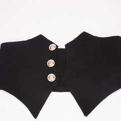 Vintage Style Wide Belt with Three Buttons