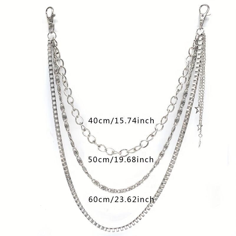 Star Pendant Chain For Pant Metal Trousers Jeans Key Chain
