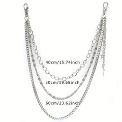 Star Pendant Chain For Pant Metal Trousers Jeans Key Chain