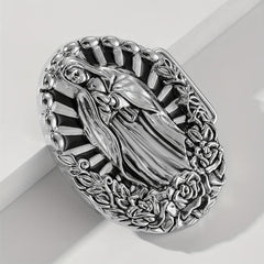 Vintage Virgin Mary Belt Buckle for DIY