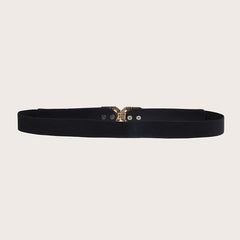 Square Crystal Buckle Belt Elastic Thin Girdle Waistband Women Coat Dress Belts
