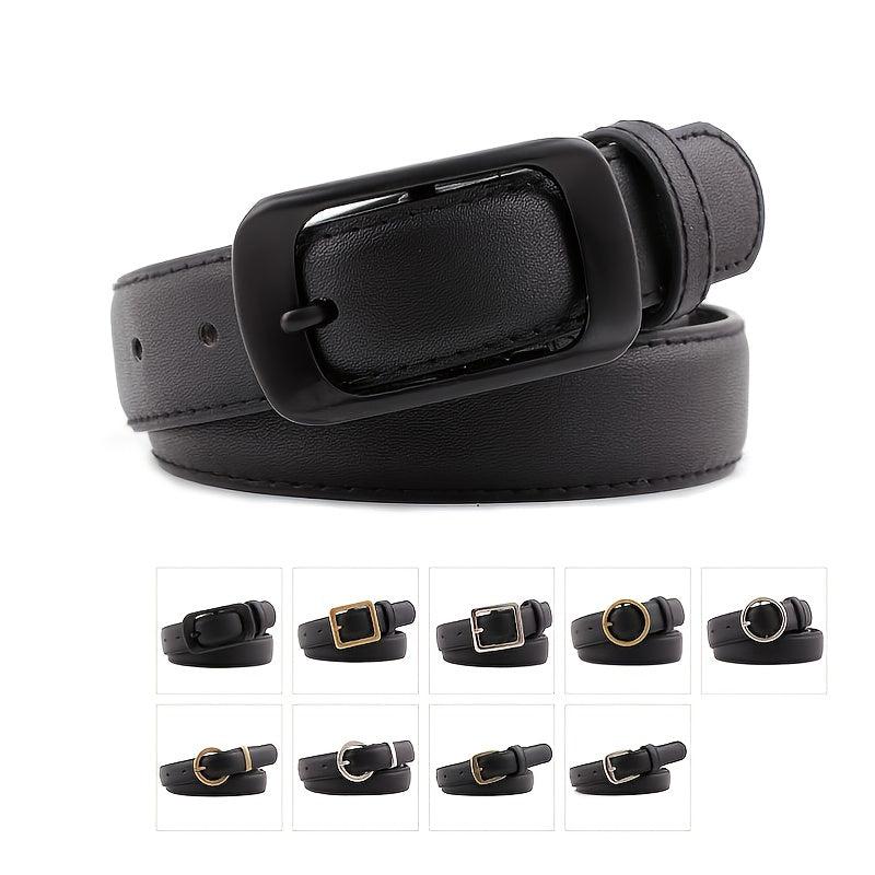 Women's Pin Buckle Leather Belt for Jeans