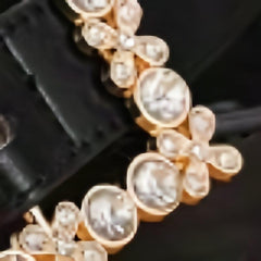 Square Rhinestone Hollow Out Buckle Wide Belt for Women