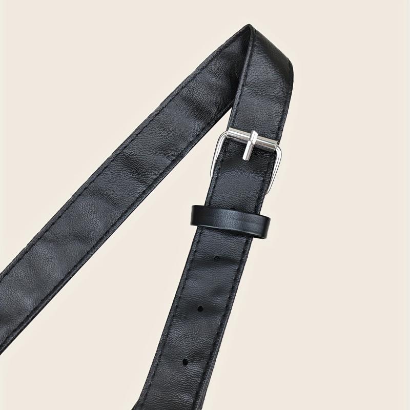 Punk Rivet Zipper Body Harness Corset Belt PU Leather Underbust Waistband