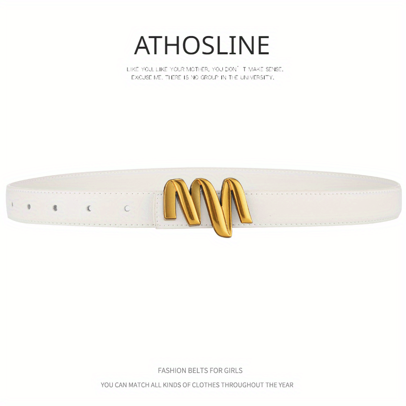 Geometric Buckle Belt Solid Vintage Causal Belt