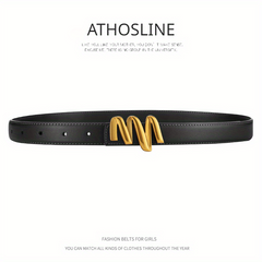 Geometric Buckle Belt Solid Vintage Causal Belt