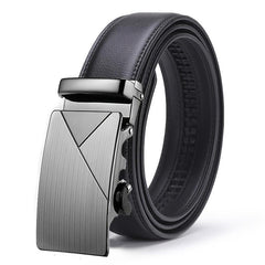 Men's Leather Belt With Automatic Buckle