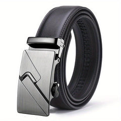 Men's Leather Belt With Automatic Buckle