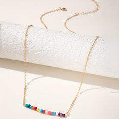 Colorful Beaded Golden Metal Belly Chain Waistband for Women