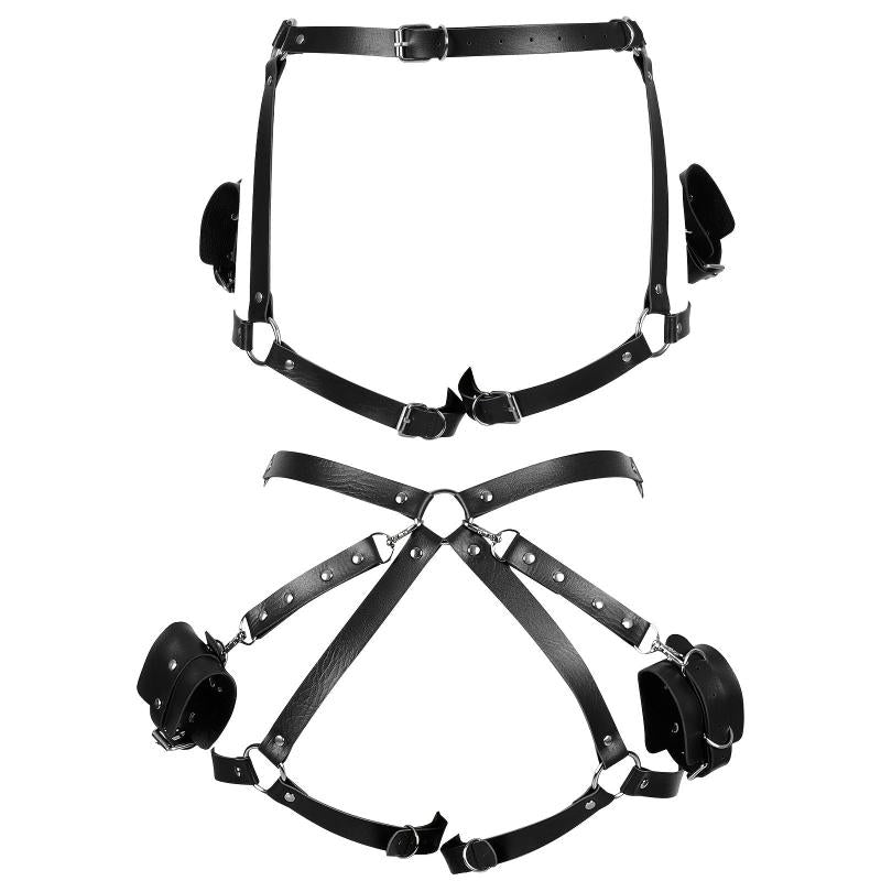 Punk Waist Harness Belt Leather Lingerie Leg Body Garter Gothic