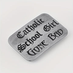 Gothic Letter Belt Buckle Leather Waistband Parts DIY