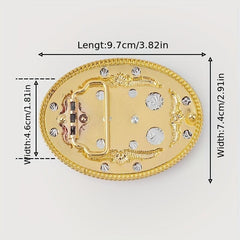 Vintage Horse Head Belt Buckle For Men & Women Oval Leather Waistband Parts