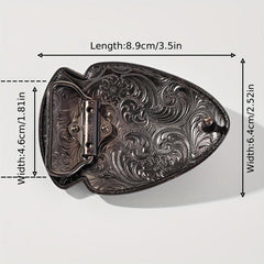 Vintage Carved Belt Buckle Western Cowboy Cowgirl Accessories