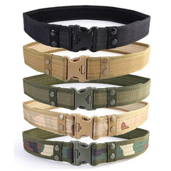 Men's Tactical Belt Plastic Buckle Camouflage Nylon Foam Belt