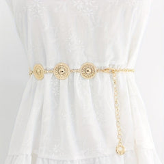 Engraved Waist Chain Boho Body Chain Dress Girdle Beach Chain