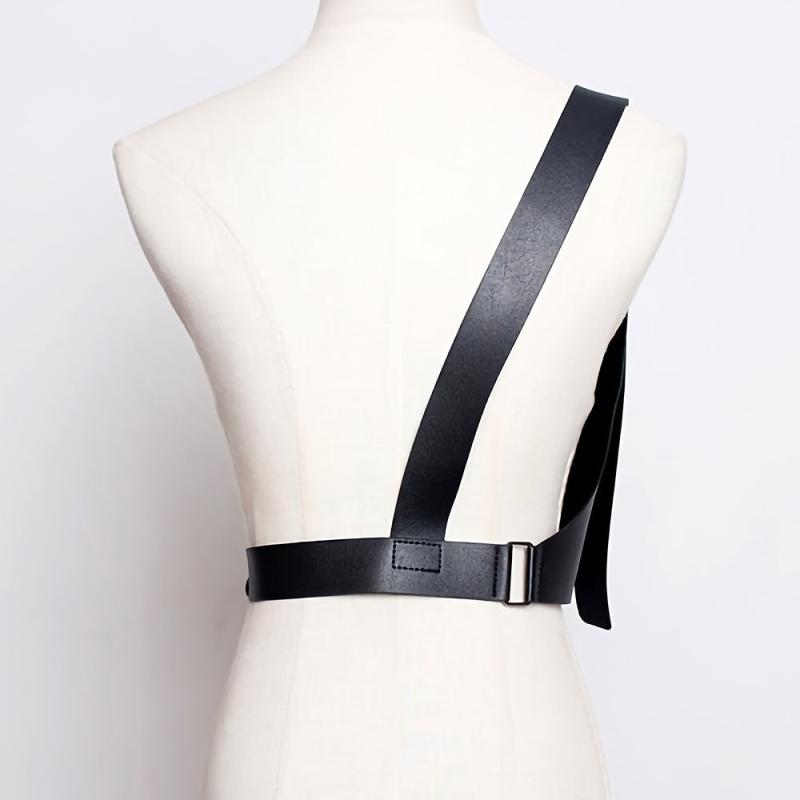 Gothic Body Harness Belt Corset Pu Leather Waist Belt for Women